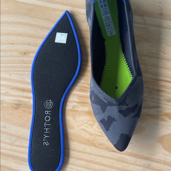 Rothy's Black and Blue Camouflage Flats - Picture 9 of 13